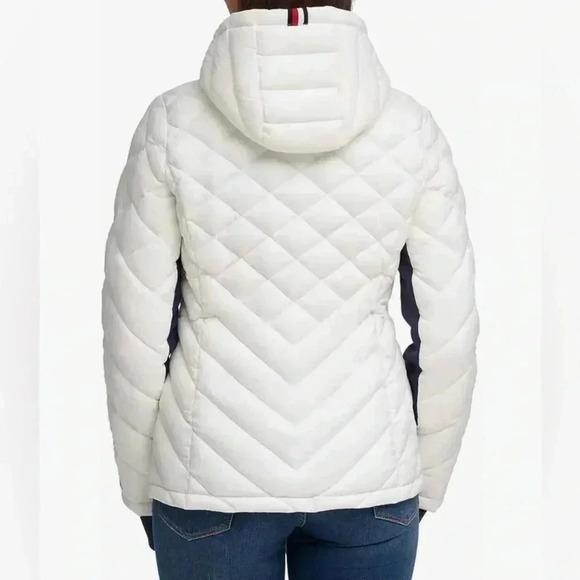 Tommy Hilfiger Women's Hooded Zip Front Short Packable Jacket Size XL - Picture 4 of 15